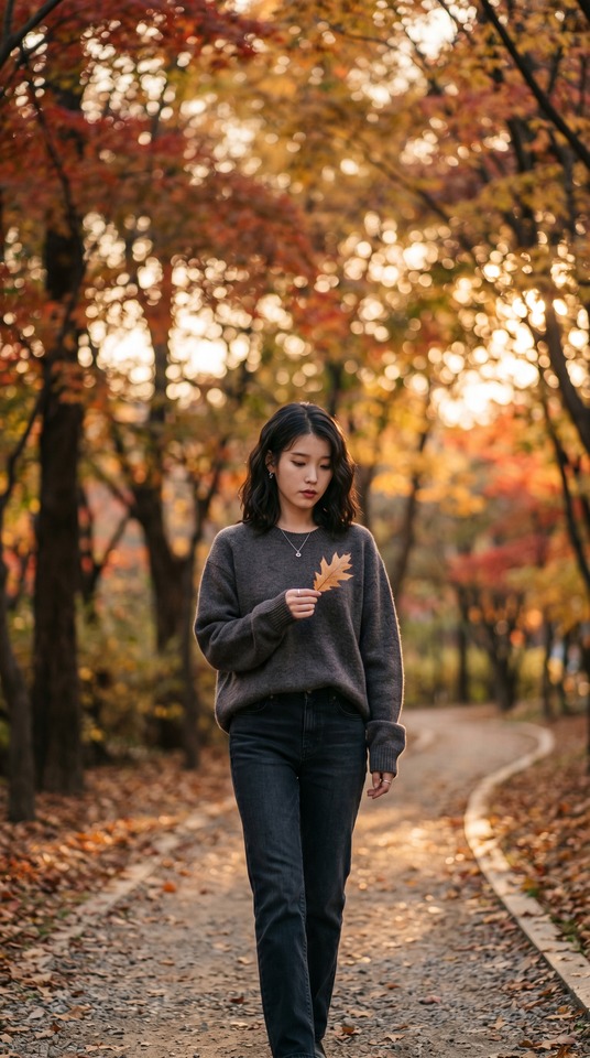 IU Autumn Reflection - 4K Wallpapers & Backgrounds