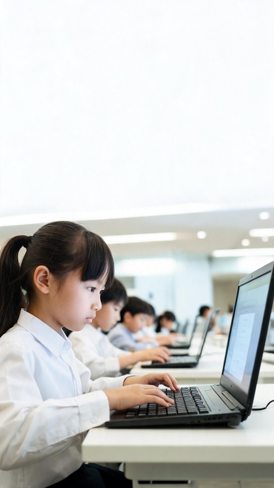 Student Typing Practice - 4K Wallpaper