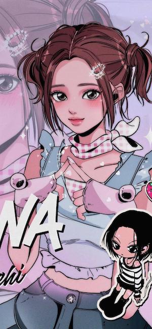 Aesthetic Y2K Anime Girl - 4K Phone Wallpapers