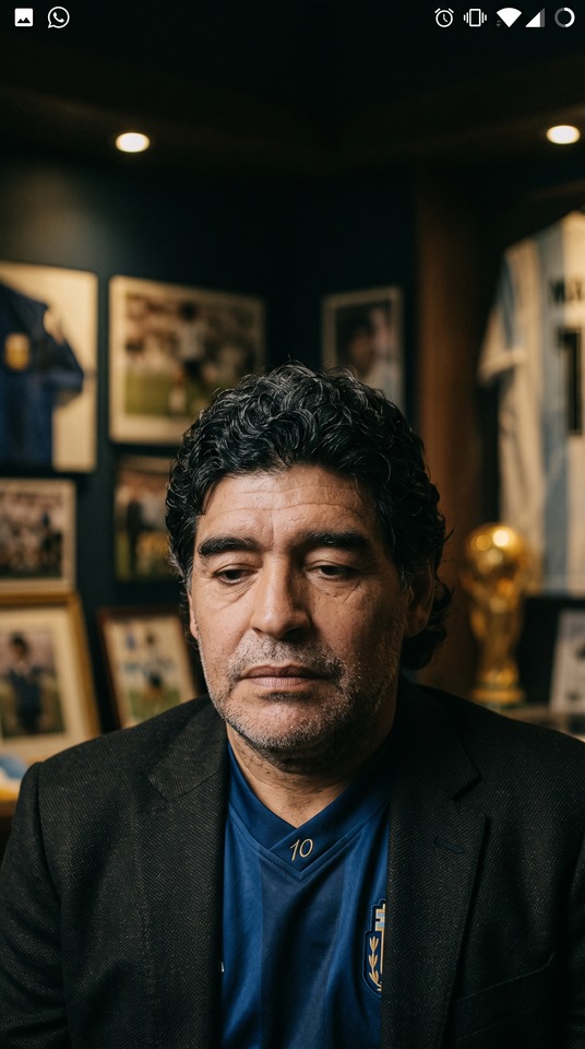 Maradona Realistisches Porträt - 4K Wallpaper