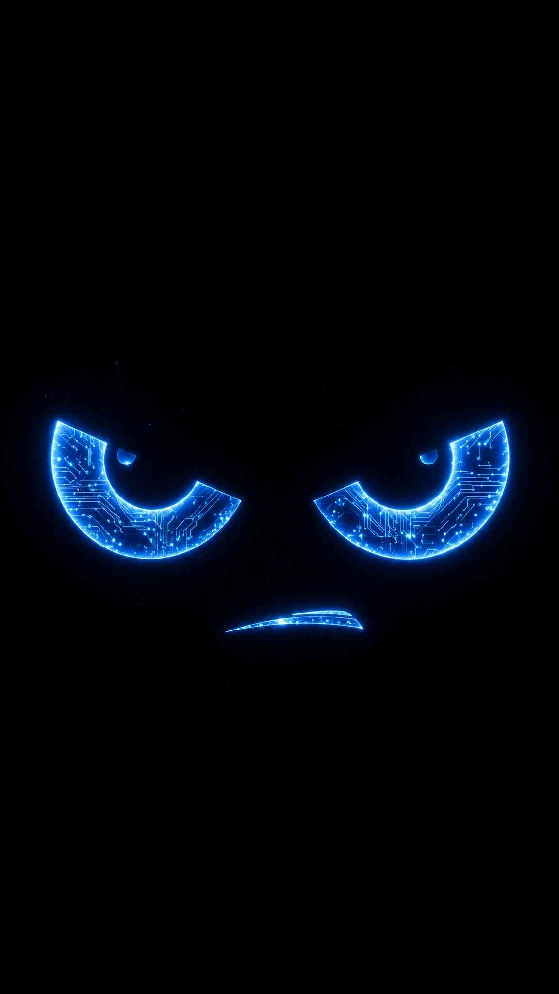 Angry Digital Eyes 4K Phone Wallpaper