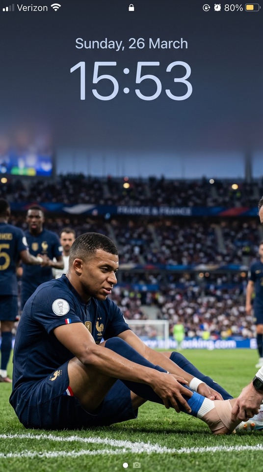 Mbappé Cheville 4K Wallpaper - Cinematic Sports Background
