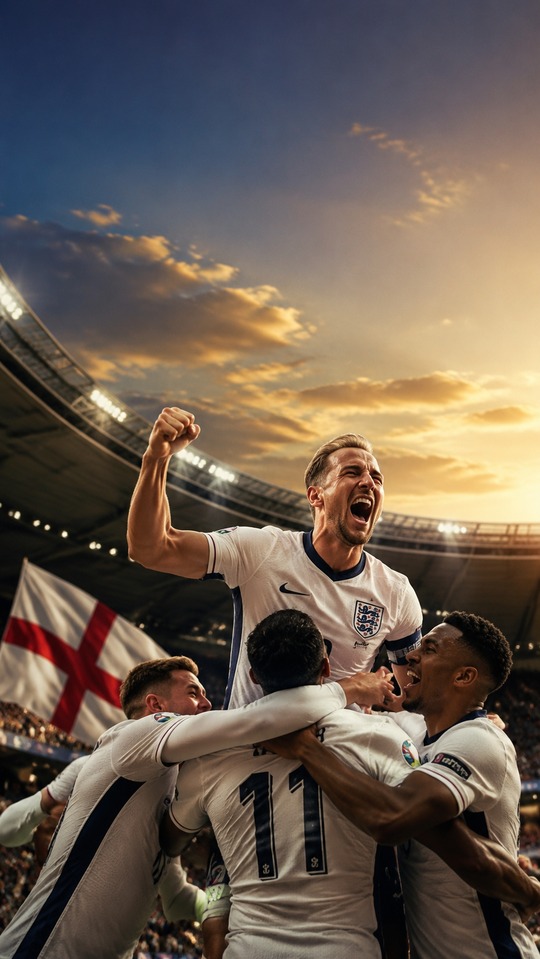 England WM Sieg Feier - 4K Sperrbildschirm Hintergrund