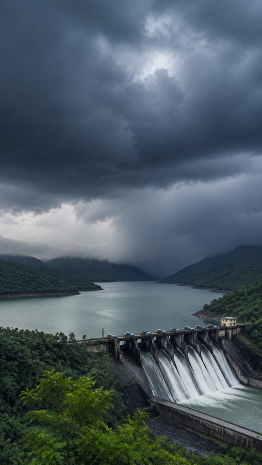 म सम प ऊस - Monsoon Rain Cinematic Dam Wallpaper