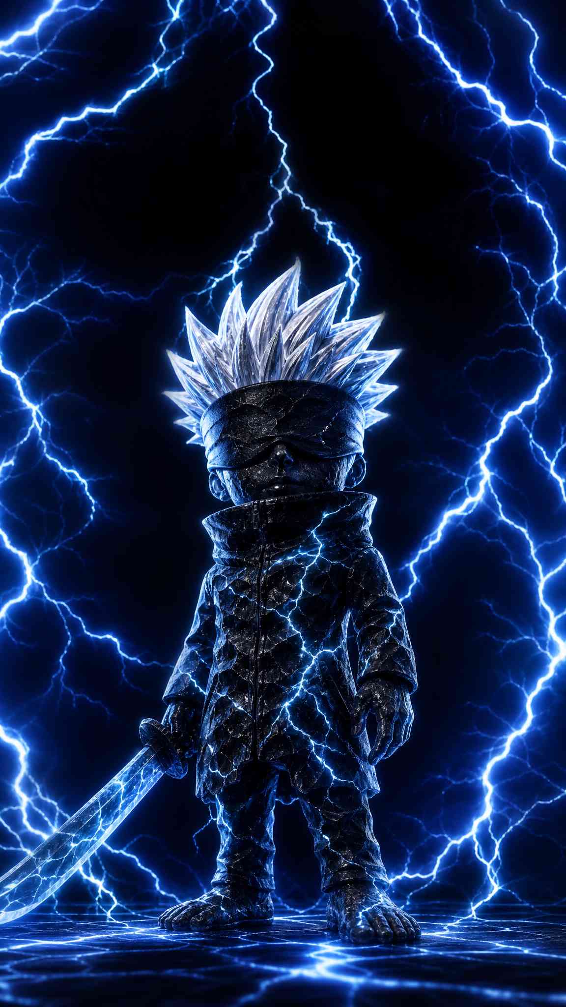 Satoru Gojo Electric Chibi - 4K Wallpaper