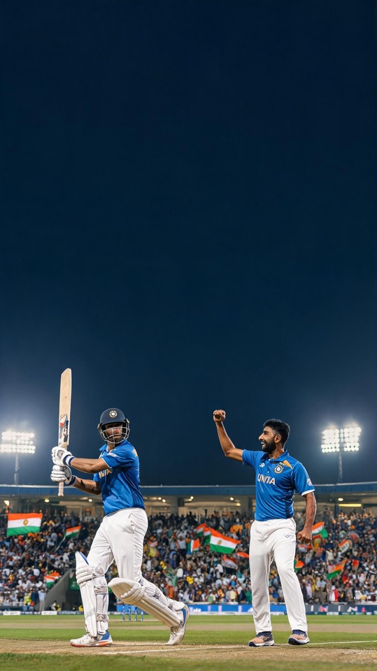 ENG vs IND Cricket Sieg - 4K Sport Hintergrund