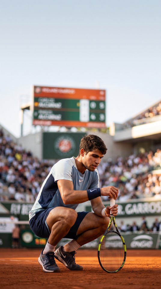 Carlos Alcaraz Tennis Action - 4K Wallpaper