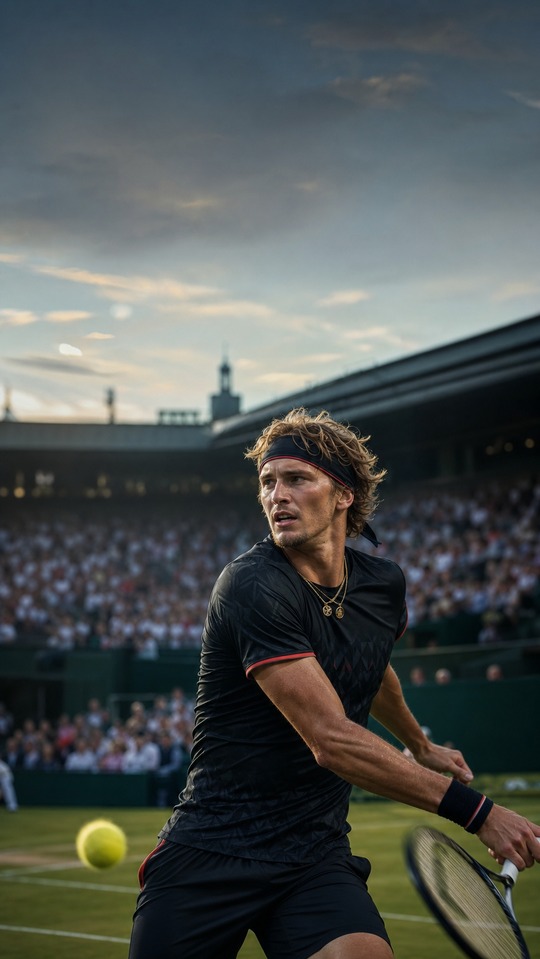 Alexander Zverev Wimbledon Action - 4K Handy Wallpaper