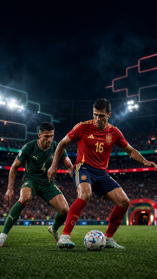 FIFA World Cup Brackets - Spanien vs Portugal 4K Wallpaper
