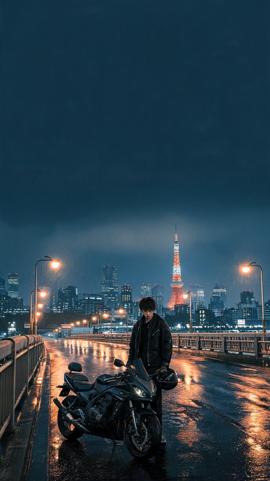 Urban Motorcycle Riding - 4K Phone Wallpaper
