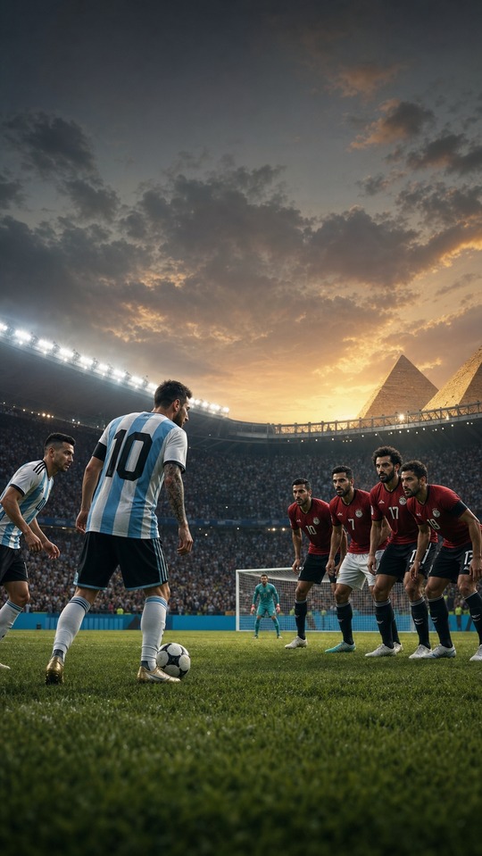 argentine égypte : Messi vs Salah - Fond d'écran 4K