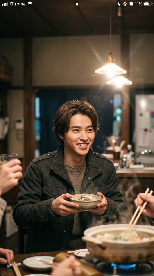 Kento Yamazaki Abendessen Szene - 4K Wallpaper