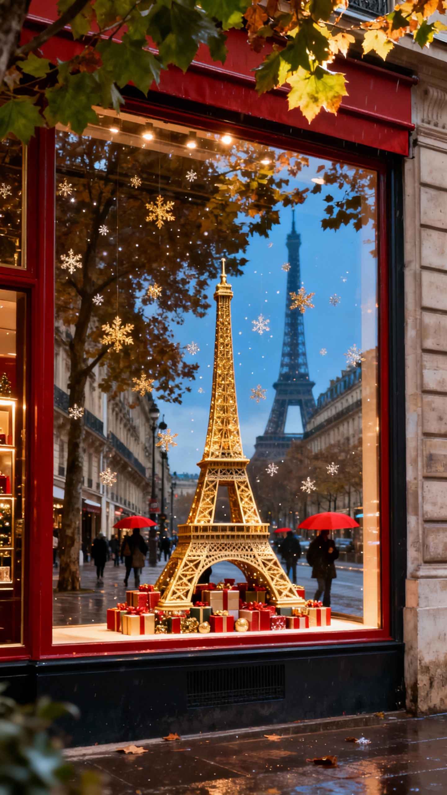 Noël à Paris Tour Eiffel - Fond d'Écran 4K