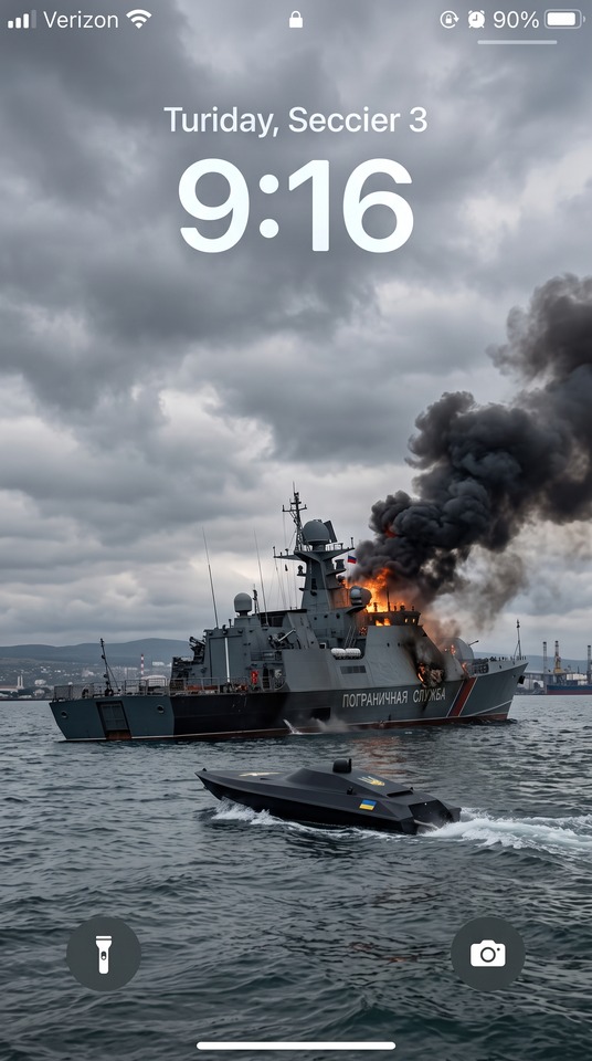 Russian Ship Ukrainian Sea Drone Conflict - 4K Wallpapers