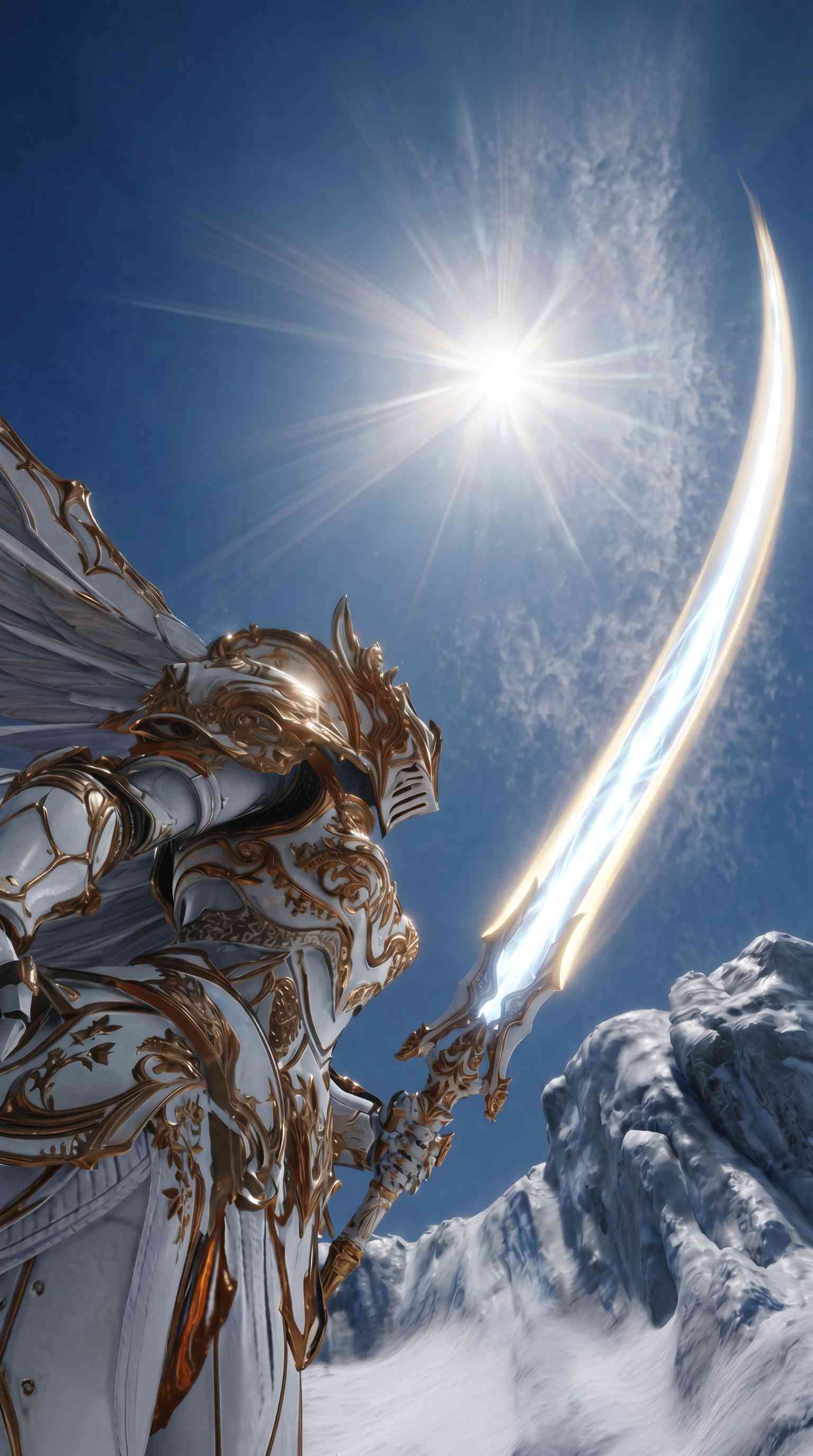 Paladin Divin Armure Ornée - Arrière-plan 4K