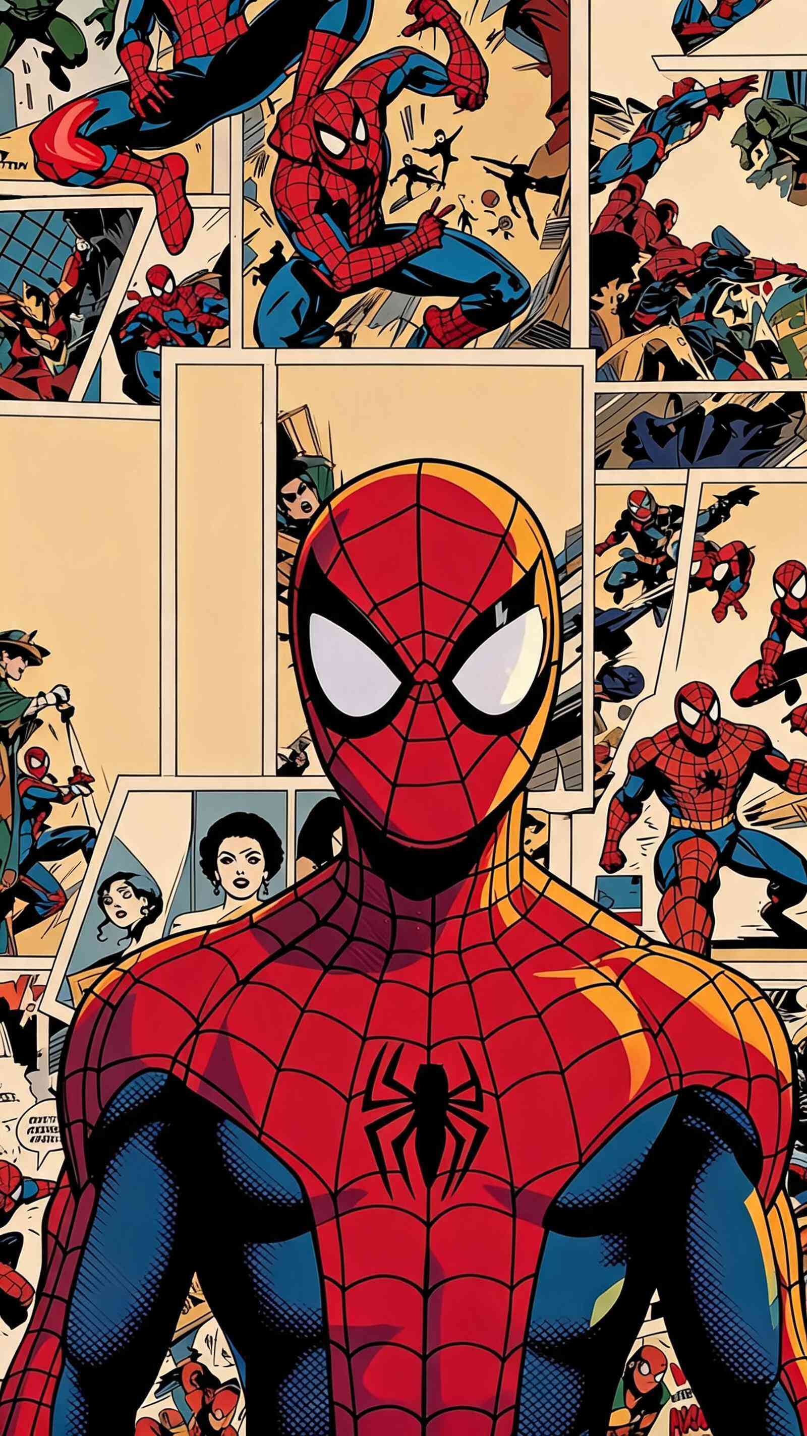 Spider-Man Comic Style 4K Wallpaper for Mobile