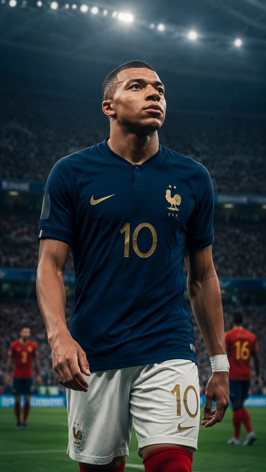 FotMob Kylian Mbappé Frankreich - 4K Handy Hintergrund