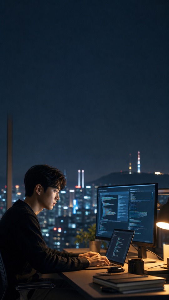 Codex Night Coding Developer - 4K Wallpaper