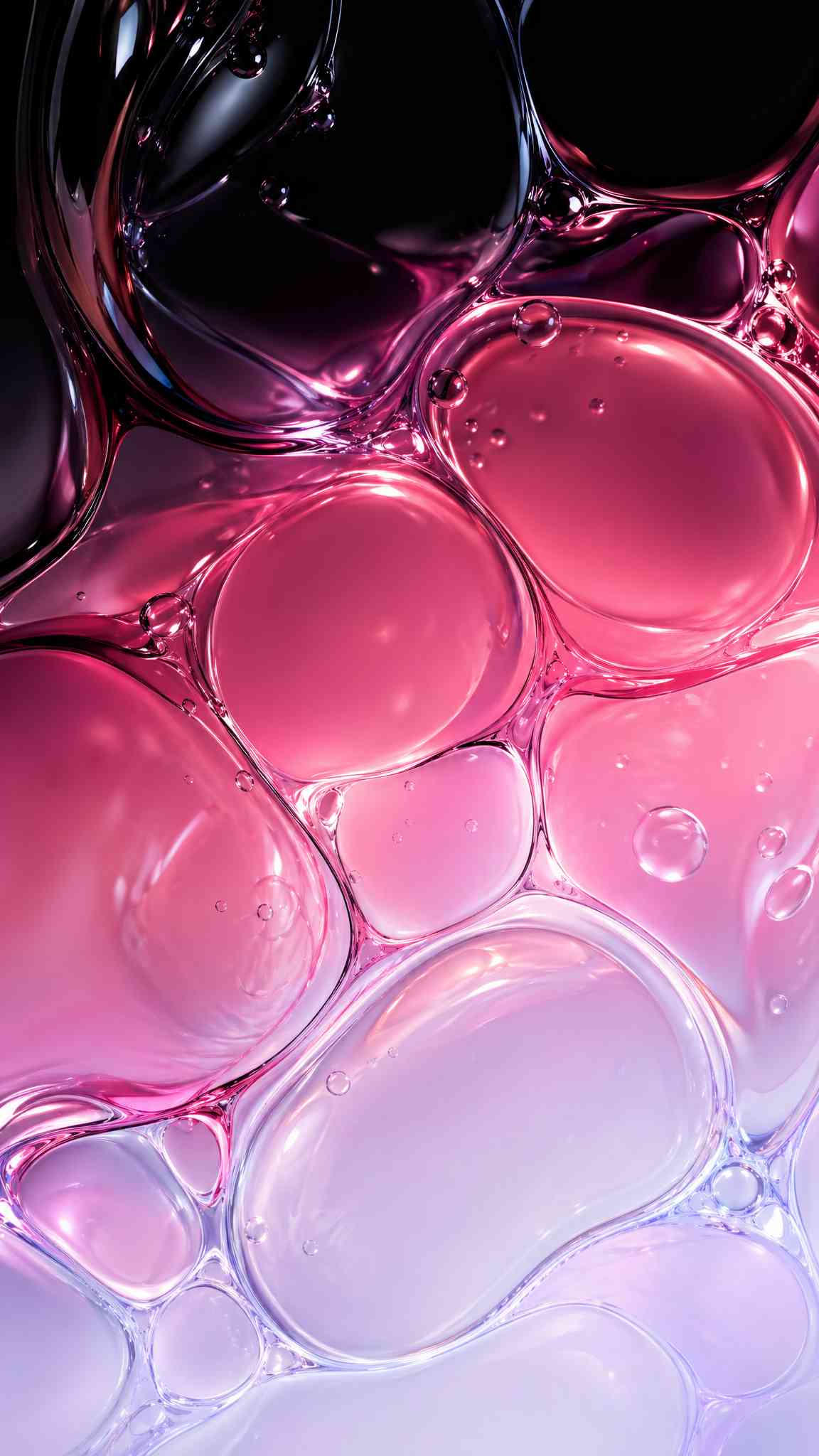 Vibrant Pink & Purple Liquid Bubbles 4K Wallpaper