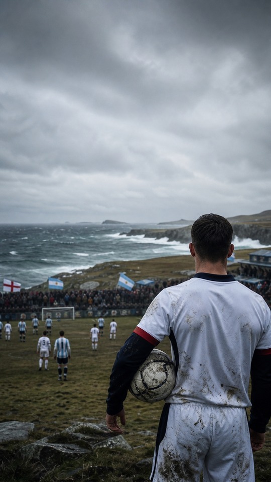 Falklands Football Clash: England vs Argentina - 4K Wallpaper
