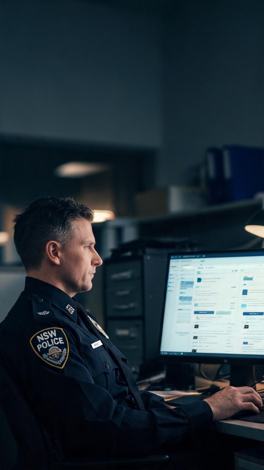Police de Nouvelle-Galles du Sud Réaliste - Fond d'écran 4K