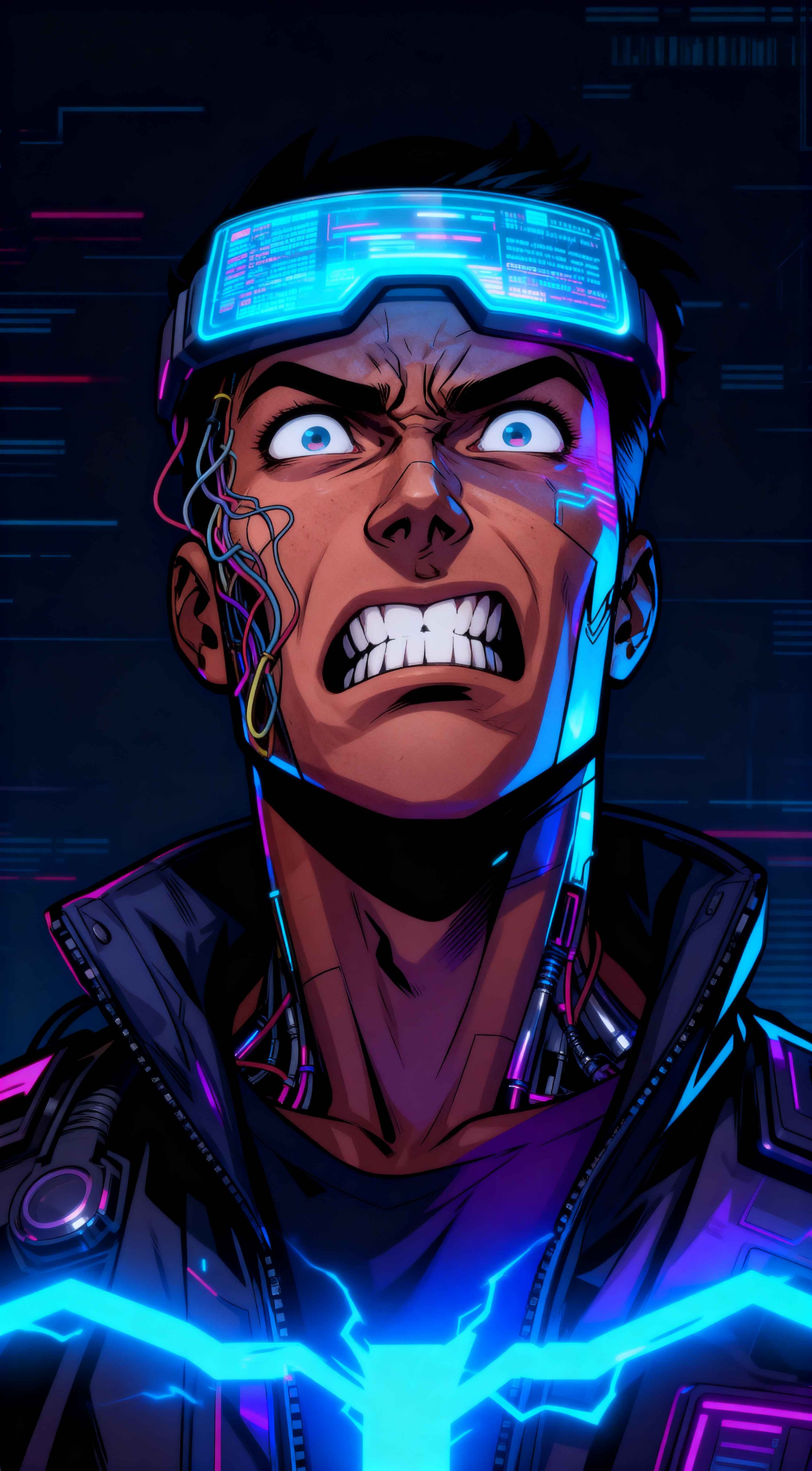 Cybernetic Man Cyberpunk Anime - 4K Wallpapers
