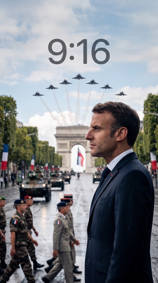 Emmanuel Macron Bastille Day Parade - 4K Mobile Wallpaper