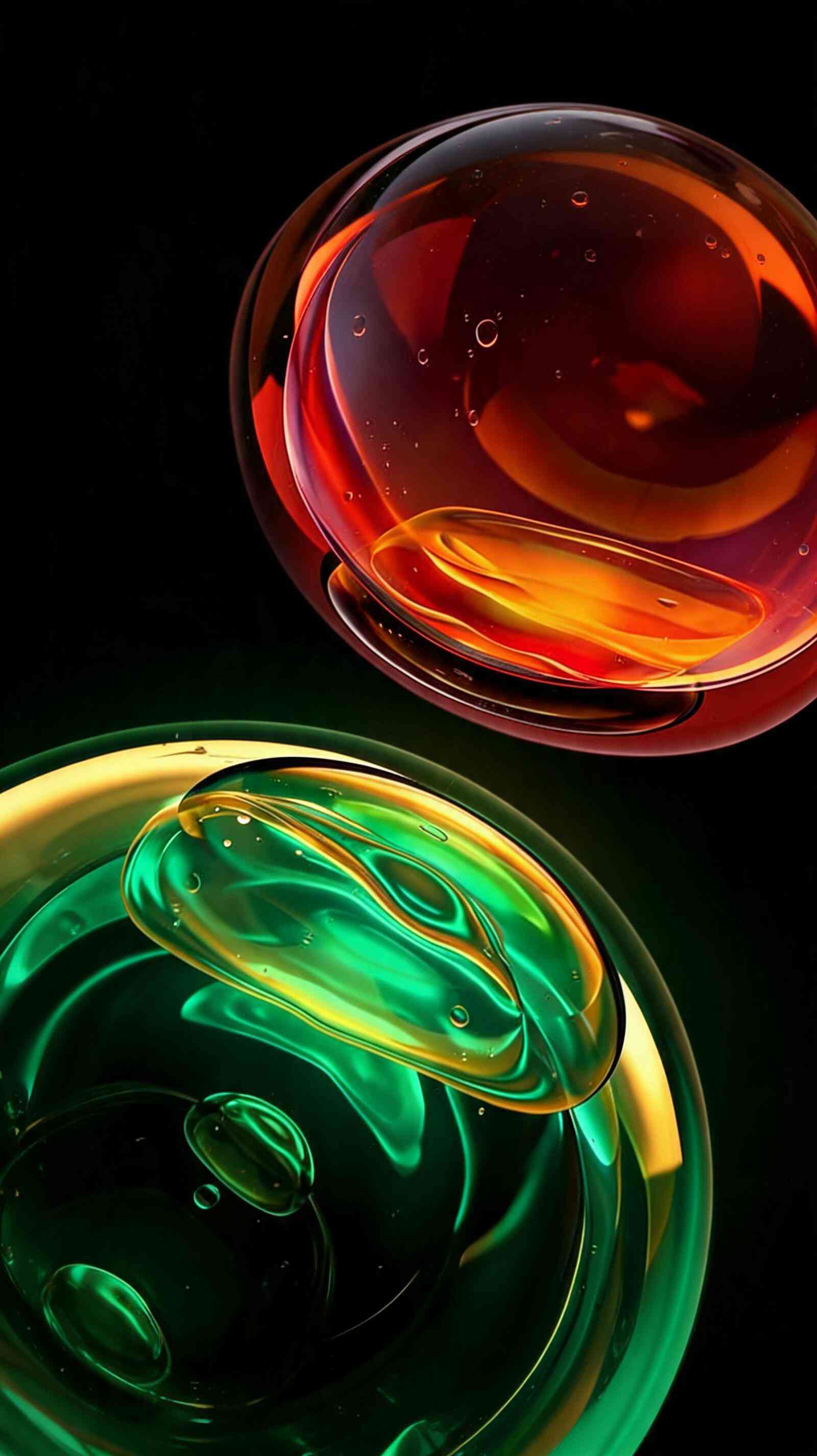 Abstract Glossy Spheres - 4K Background