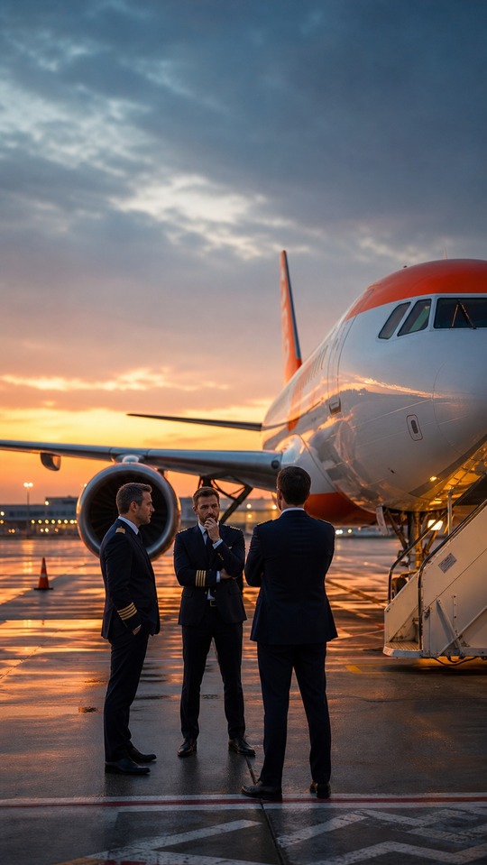 EasyJet 飛行員與飛機 - 4K 航空桌布