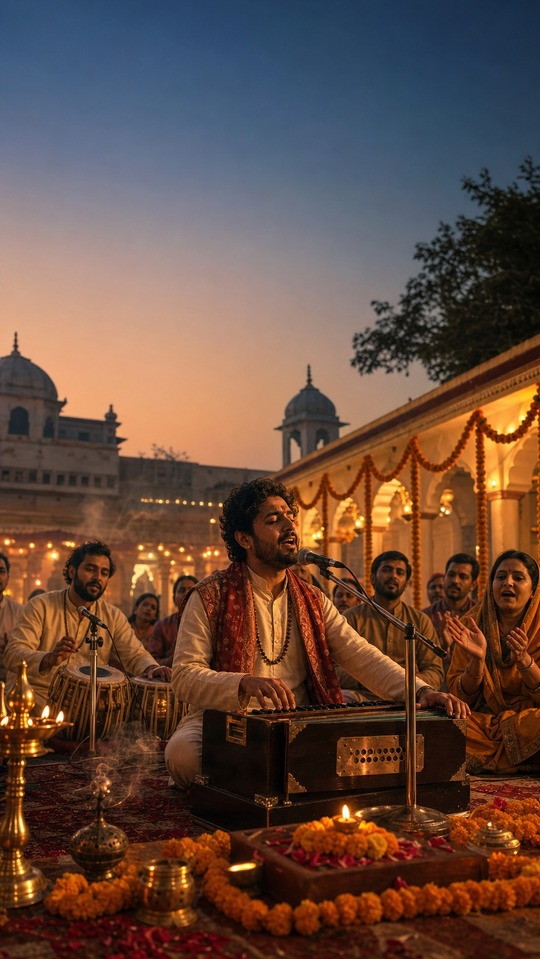 Bhajan Evening Devotional Performance - 4K Wallpapers