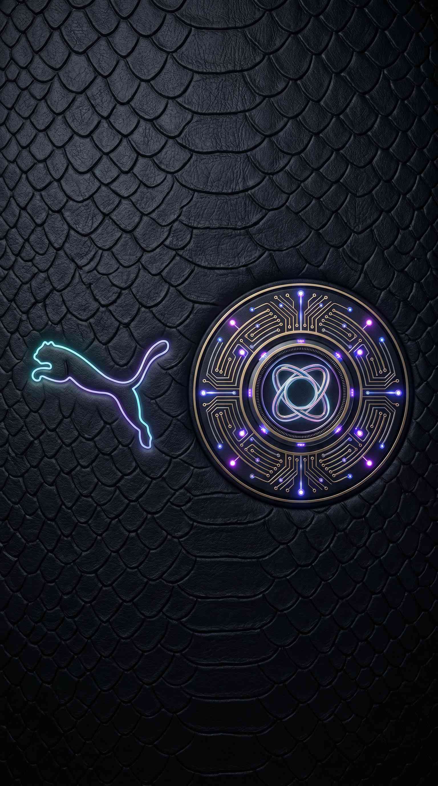 Puma Tech Neon Snakeskin - 4K Wallpaper