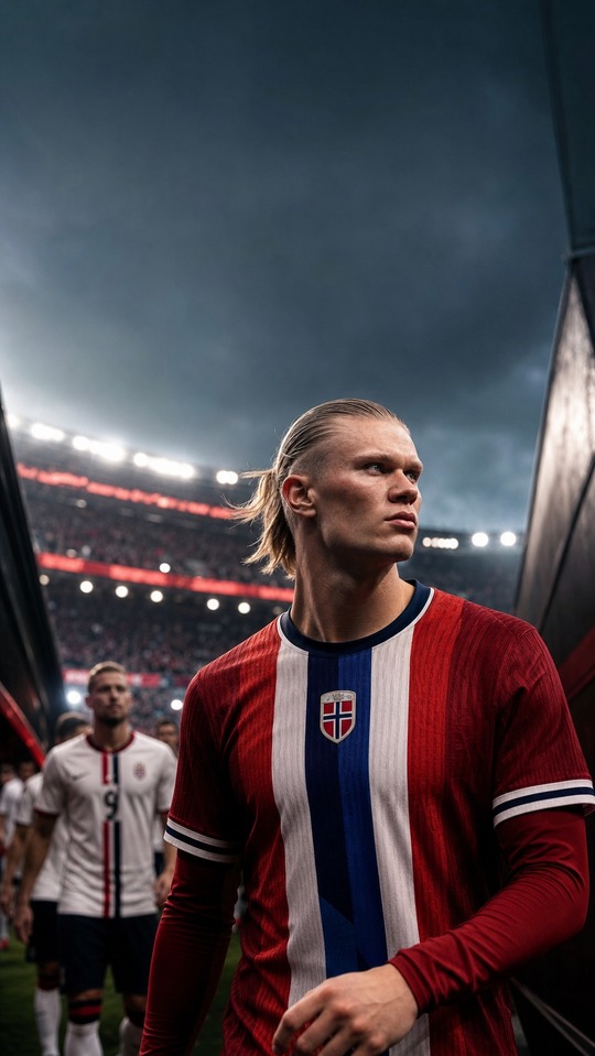 Erling Haaland Norwegen - 4K Handy Wallpaper