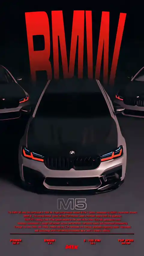 BMW M5 Voiture de Sport - Fond d'Écran Animé