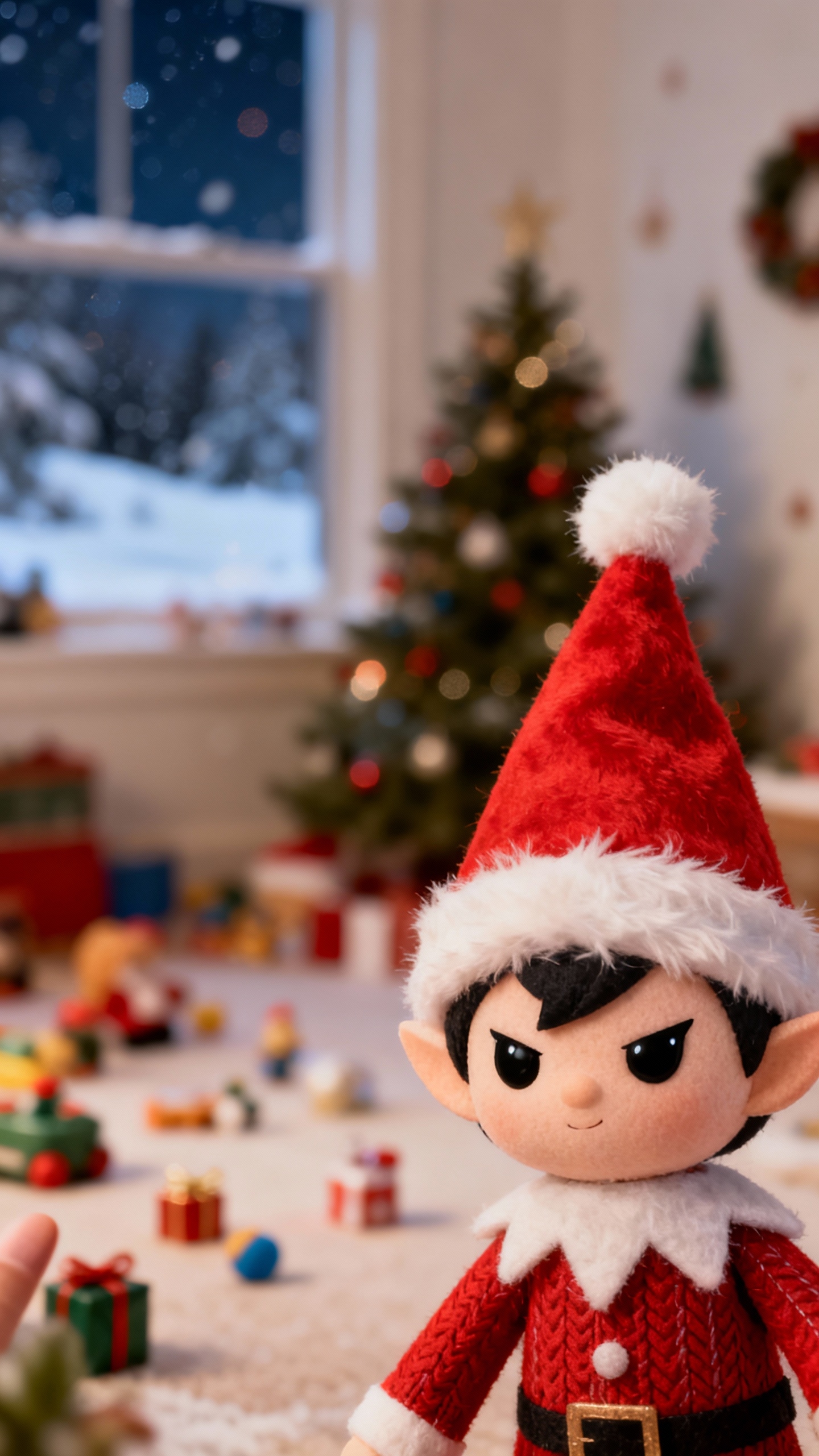 Festlicher Weihnachts-Elf - 4K Wallpaper