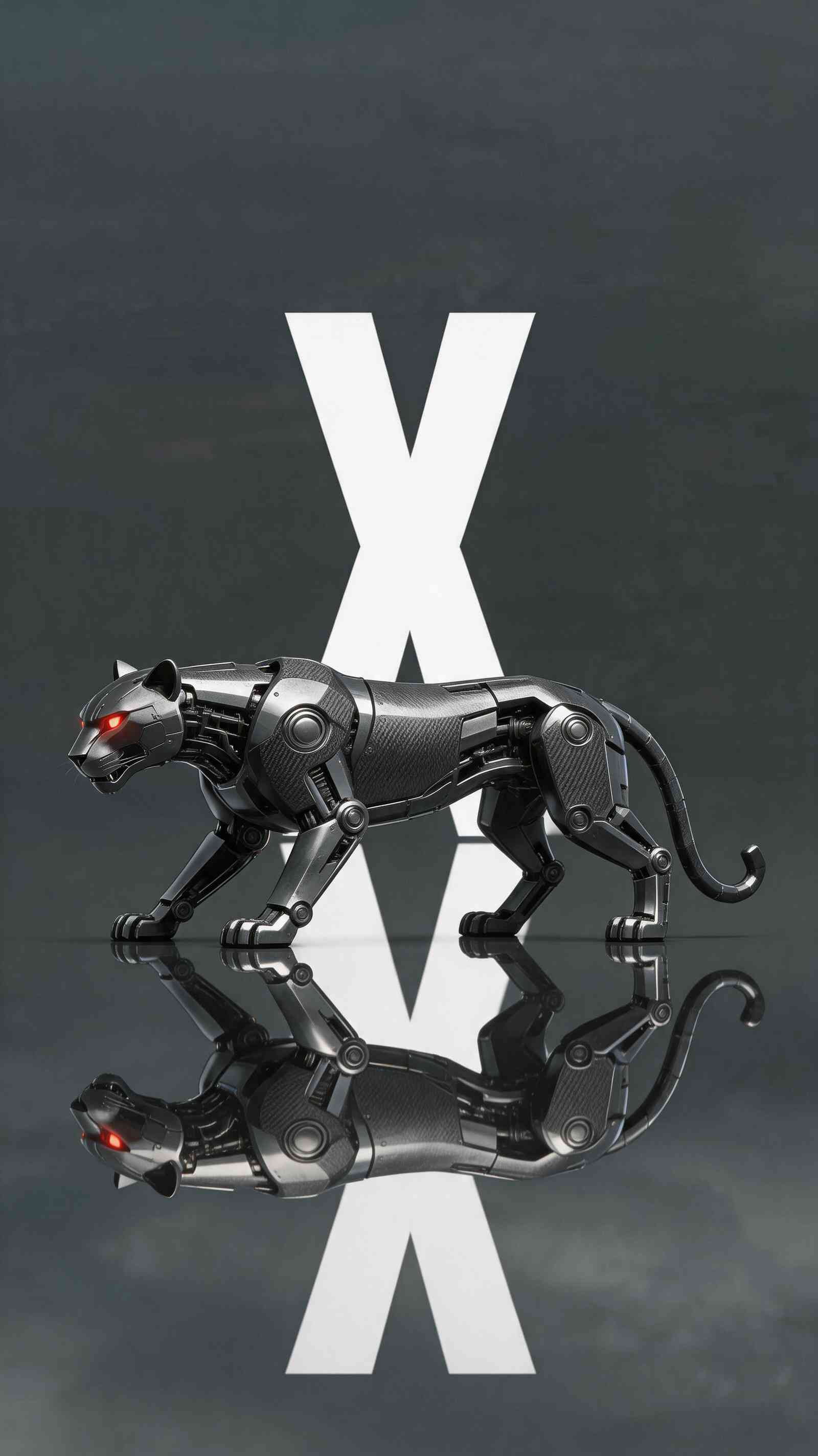Fond d'écran 4K Cyber Panthère Robot X