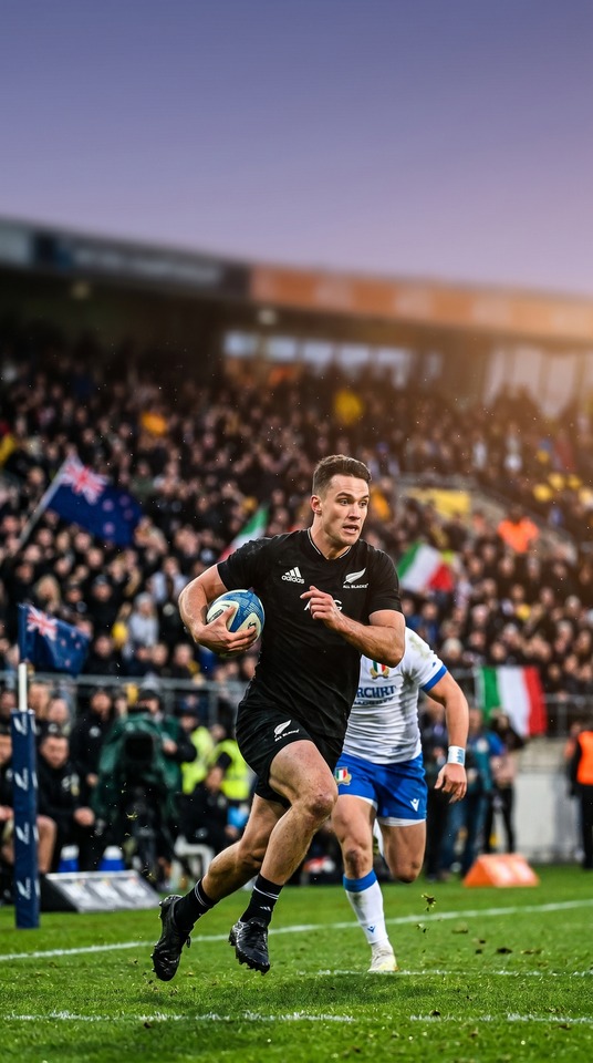 Neuseeland gegen Italien Rugby - 4K All Blacks Hintergrund