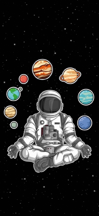 Astronaute en Méditation - Fond d'Écran 4K