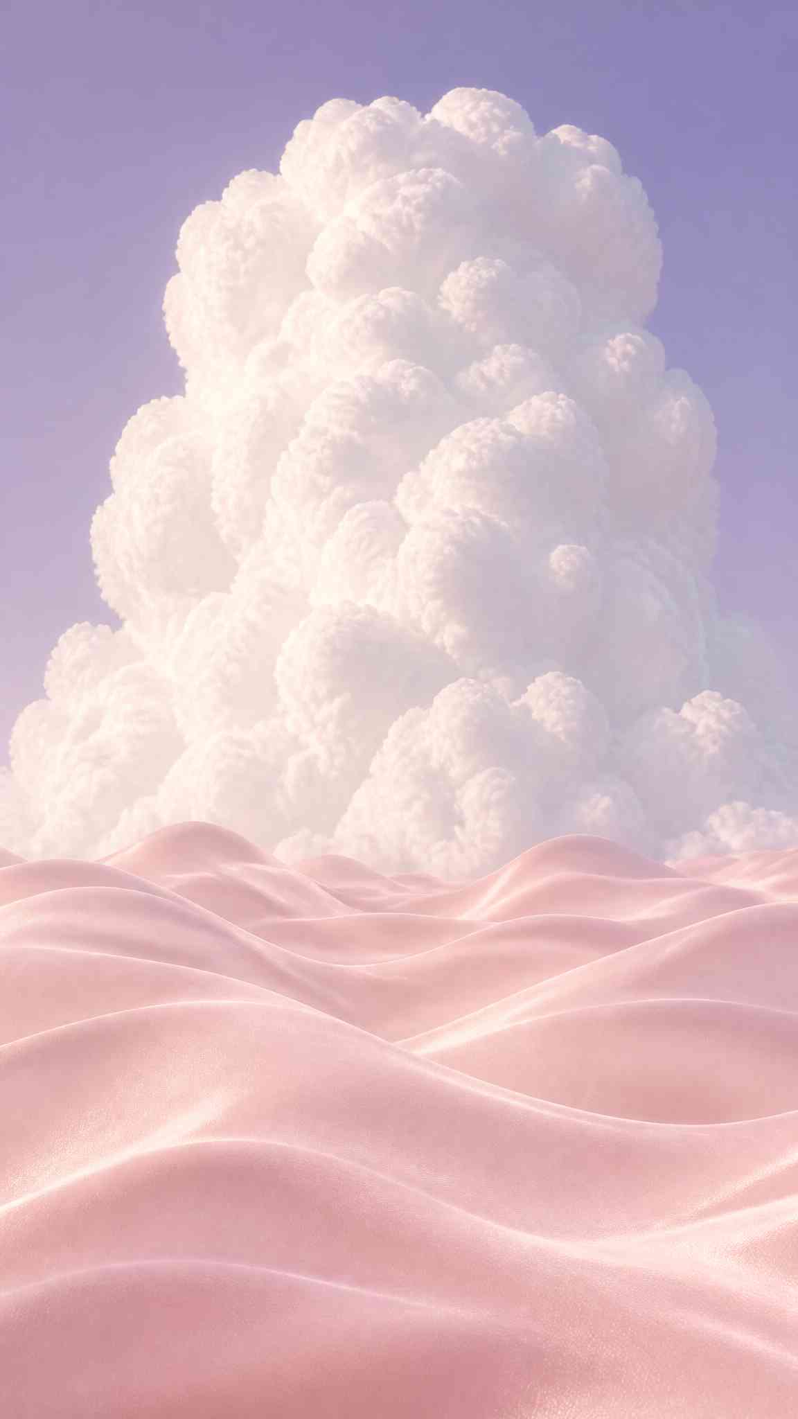 Pastel Dreamy Clouds & Dunes - 4K Wallpaper