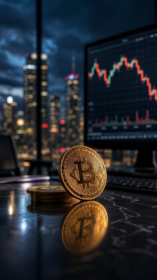Bitcoin Trading & Crypto Finance - 4K Wallpaper