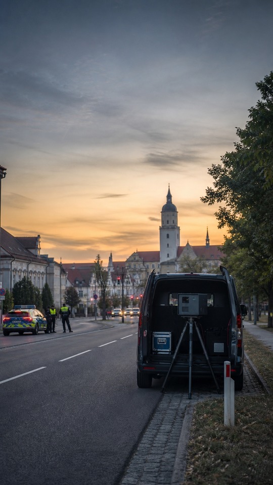 Torgau Police Mobile Speed Camera - 4K Wallpaper