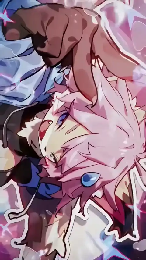 Vibrant Pink Hair Anime Boy - Dynamic Live Wallpaper