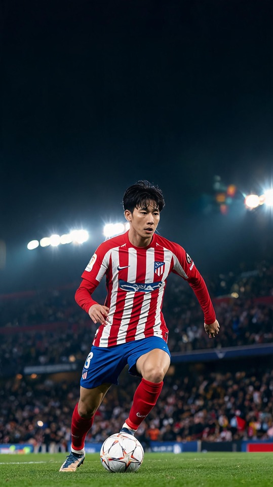 Lee Kang-in - Fond d'Écran Foot 4K