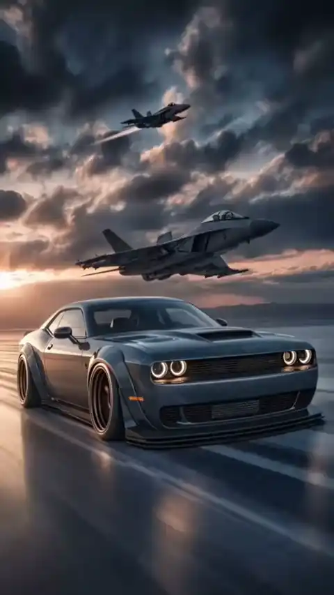 Cinematic Muscle Car & Fighter Jet Live Wallpaper