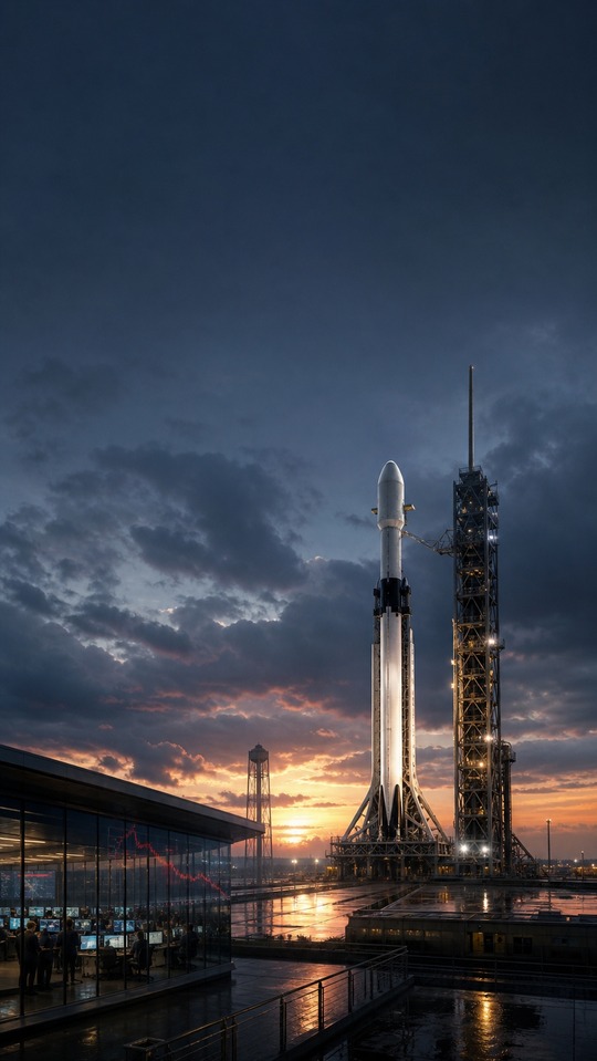 SpaceX 股票 IPO 火箭發射 - 4K 手機桌布