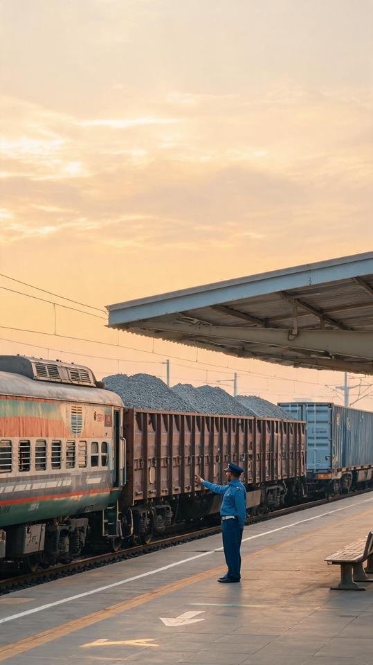 Ferrocarriles de la India Escena Realista - 4K Fondos