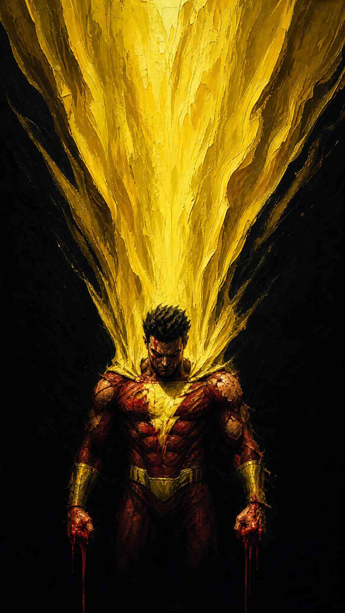 Shazam Superhero Art - 4K Phone Background