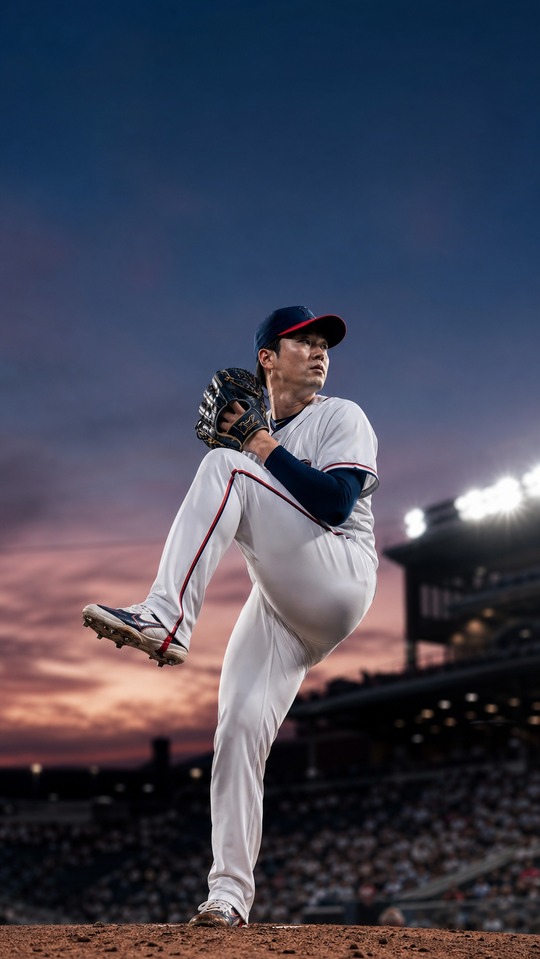 Go Woo-suk Baseball Action - 4K Phone Wallpapers