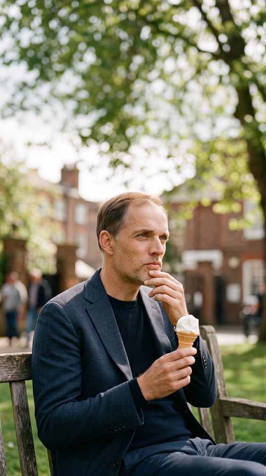 Thomas Tuchel Ice Cream Portrait - 4K Wallpaper