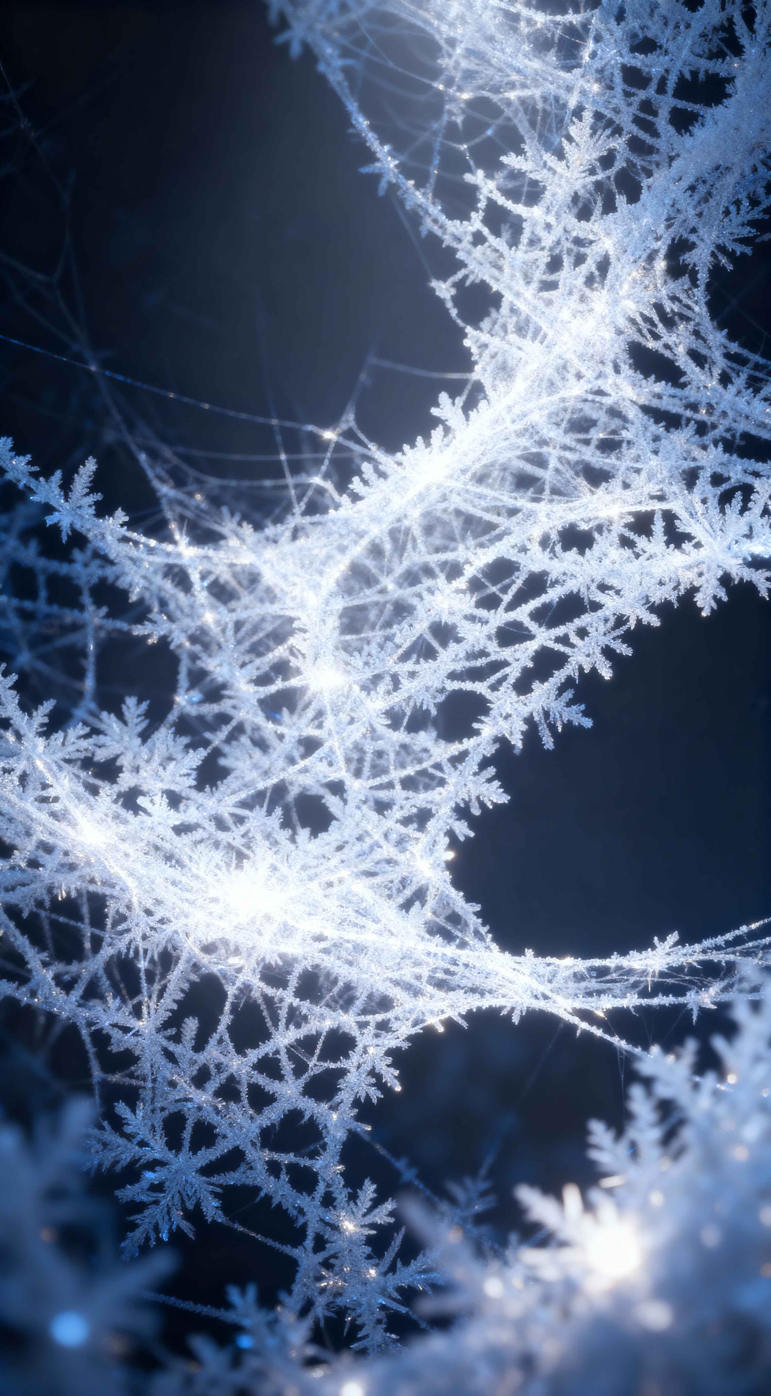 Eiskristall Makro - 4K Sperrbildschirm