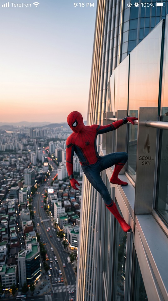 Spider-Man: Brand New Day Seoul Sky - 4K Wallpaper